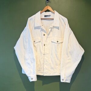 Essentials Men's Cream Denim Jacket